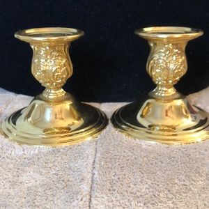 INT'L SILVER electroplated w/23 kt candle holders